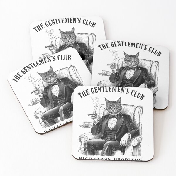 Item preview, Gentlemen’s Club Cat – Vintage classy tuxedo cat, cigar & humor design designed and sold by Printsouf.