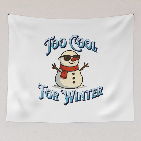Item preview, Cool Snowman – Too Cool for Winter designed and sold by Dennis' Creative Corner.