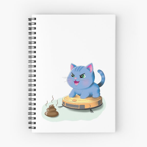 Item preview, Evil Cat on Robot Vacuum designed and sold by QuirkyMint.