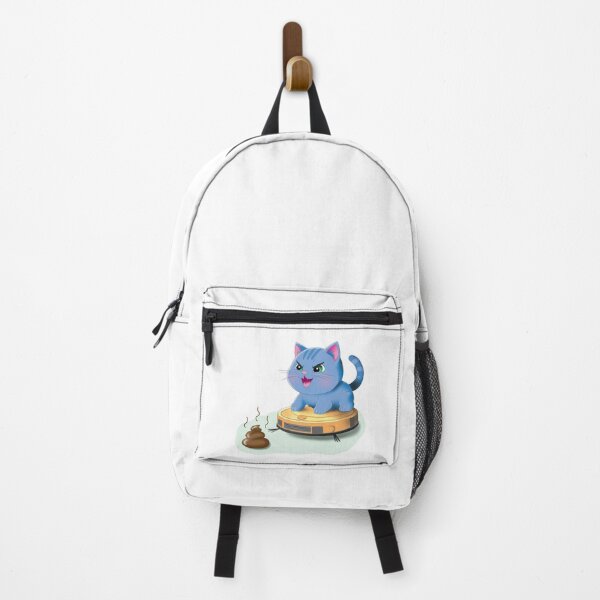 Item preview, Evil Cat on Robot Vacuum designed and sold by QuirkyMint.