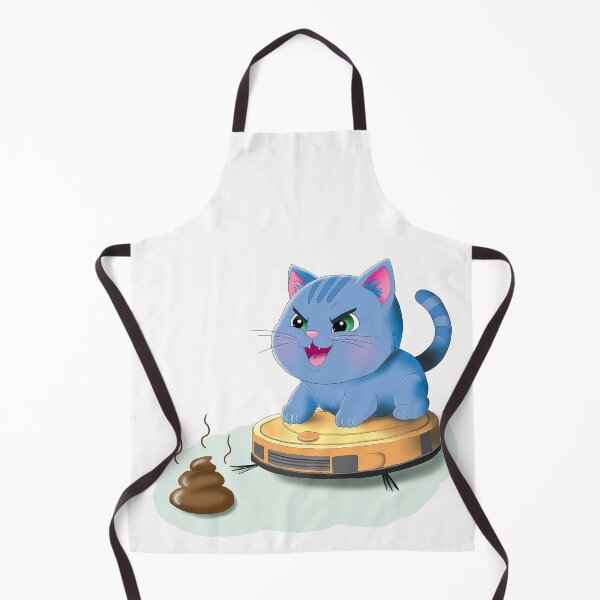 Item preview, Evil Cat on Robot Vacuum designed and sold by QuirkyMint.