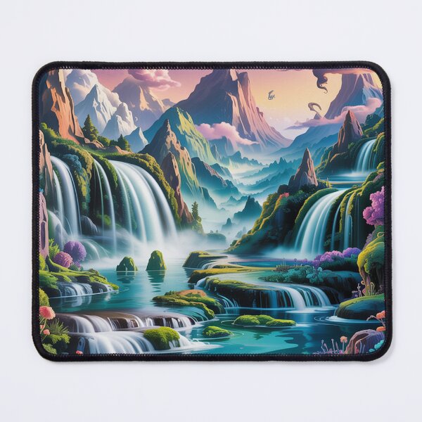 Item preview, A surrealistic  mountain waterfalls. designed and sold by Lilashakti ⭐️ ⭐️ ⭐️ ⭐️ ⭐️.
