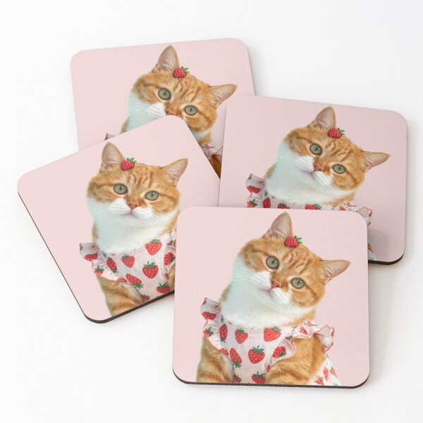 Item preview, Strawberry Cat in Frilly Dress designed and sold by SoulGooDesign.