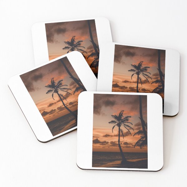 Item preview, Island Palm Tree Sunset Photographic Print designed and sold by Mother-Nature65.