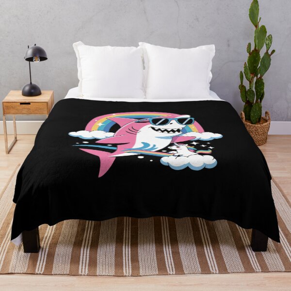 Item preview, Pink Shark For Girls Kids Summer Vacation Unicorn designed and sold by BeetleMalon.