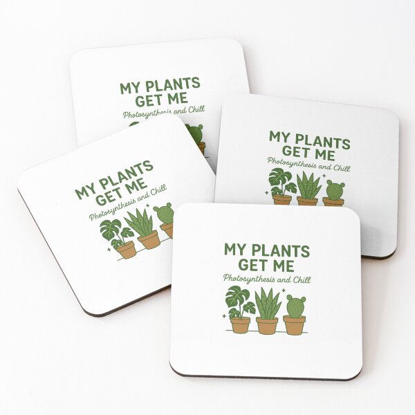Item preview, My Plants Get Me – Funny Photosynthesis and Chill Quote for Plant Lovers designed and sold by WhimsyByPaul.redbubble.com.