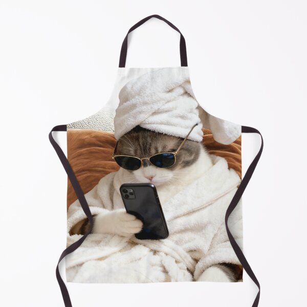 Item preview, Spa Cat Scrolling on Phone designed and sold by SoulGooDesign.