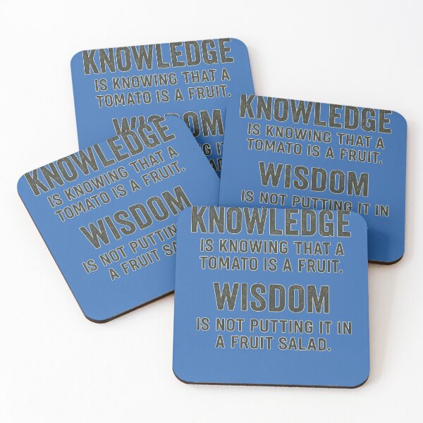 Item preview, Knowledge vs. Wisdom — Tomato Fruit Joke designed and sold by Laughprints.