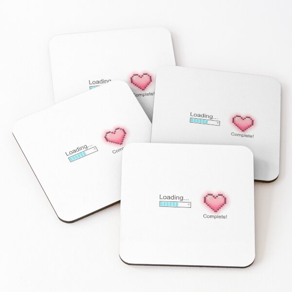 Item preview, Loading Love – Pixel Heart Cute Progress Bar designed and sold by MBDArtline.