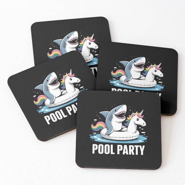 Item preview, Pool Party Unicorn Float Shark Lover Kids  designed and sold by BeetleMalon.