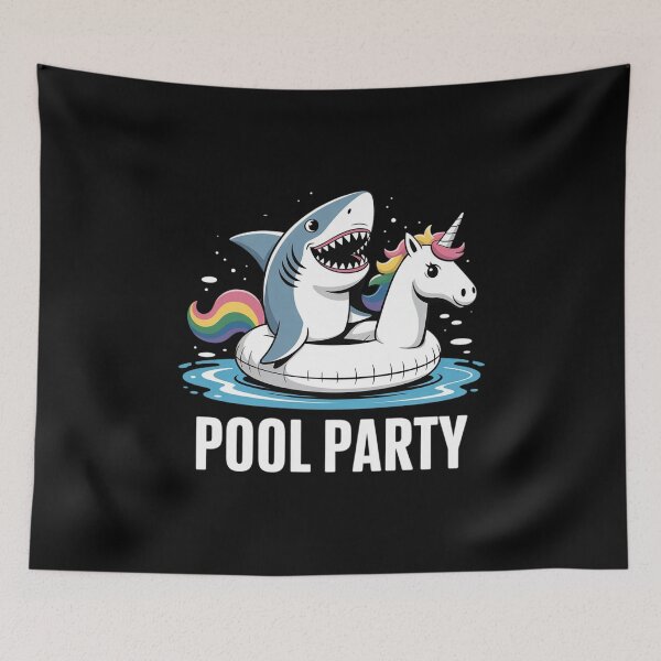 Item preview, Pool Party Unicorn Float Shark Lover Kids  designed and sold by BeetleMalon.