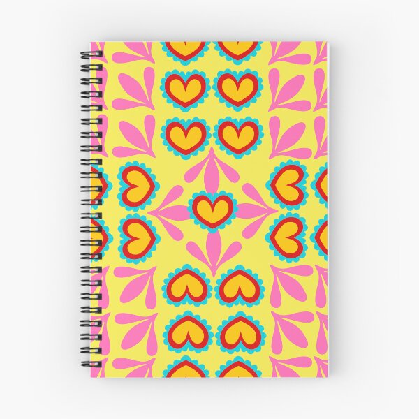 Item preview, Vibrant Mexican Folk Art Hearts Design Otomi Style Bohemian Decor designed and sold by nineFlorals.