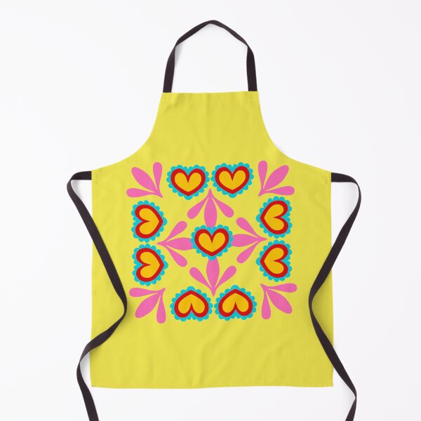 Item preview, Vibrant Mexican Folk Art Hearts Design Otomi Style Bohemian Decor designed and sold by nineFlorals.