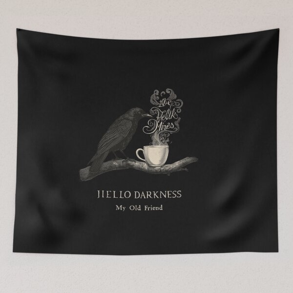 Item preview, Hello Darkness My Old Friend Crow Coffee Vintage Gothic Shirt designed and sold by Printsouf.
