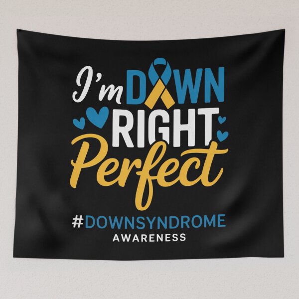 Item preview, Down Right Perfect World Down Syndrome Awareness Day Ribbon designed and sold by DentistLegal.
