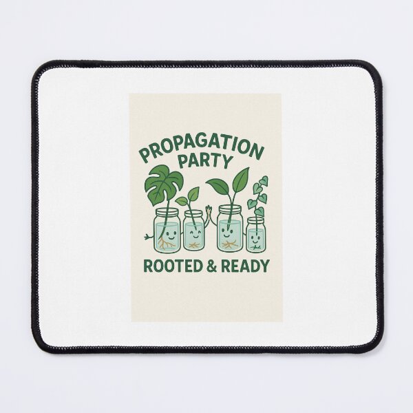 Item preview, Propagation Party: Rooted & Ready – Cute Plant Cuttings Jar Sticker for Plant Lovers designed and sold by WhimsyByPaul.redbubble.com.