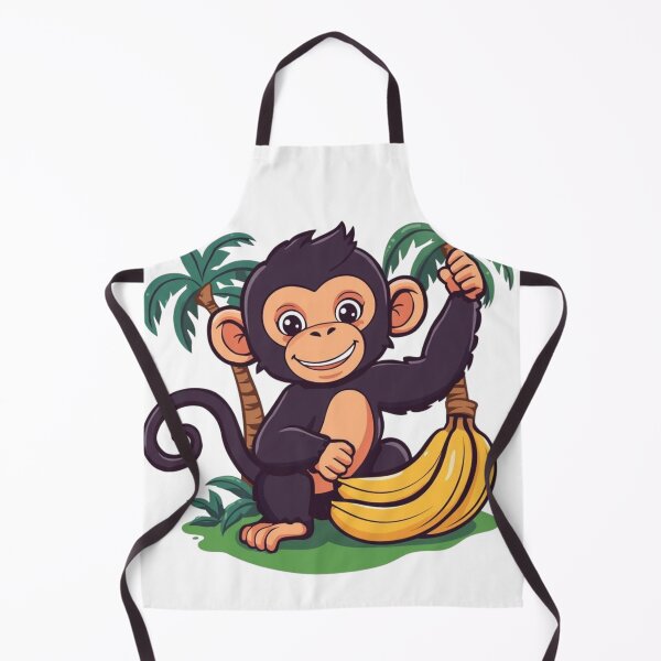 Artikelvorschau, Niedlicher Cartoon-Affe mit Bananen – Lustige Tierillustration für Kinder & Merchandise. entworfen und verkauft von printeGear.