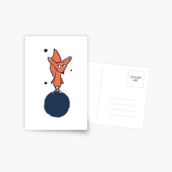 Fuchs im Weltall Postkarte