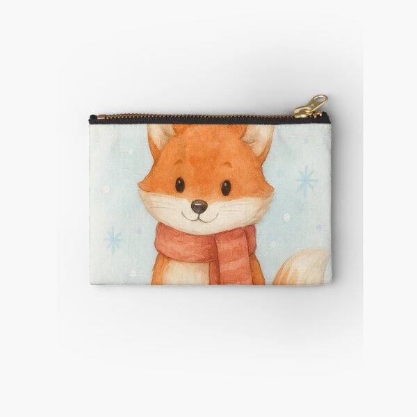Item preview, Cute Winter Fox in Red Scarf – Watercolor Animal Art Print designed and sold by TaRoPonn.