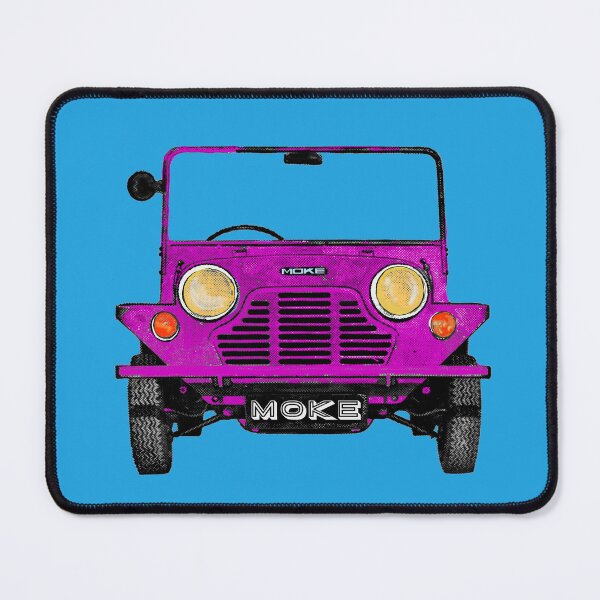 Item preview, Classic vintage Mini Moke pop art pink designed and sold by Kludoman.