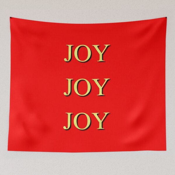 Item preview, Joy Joy Joy Gold Letters on Red designed and sold by Art in My Loft.