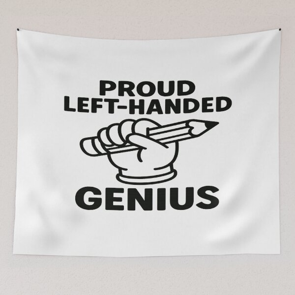 Item preview, Proud Left-Handed Genius | Funny Lefty Doodle Sticker designed and sold by Gurjeetpixelart.