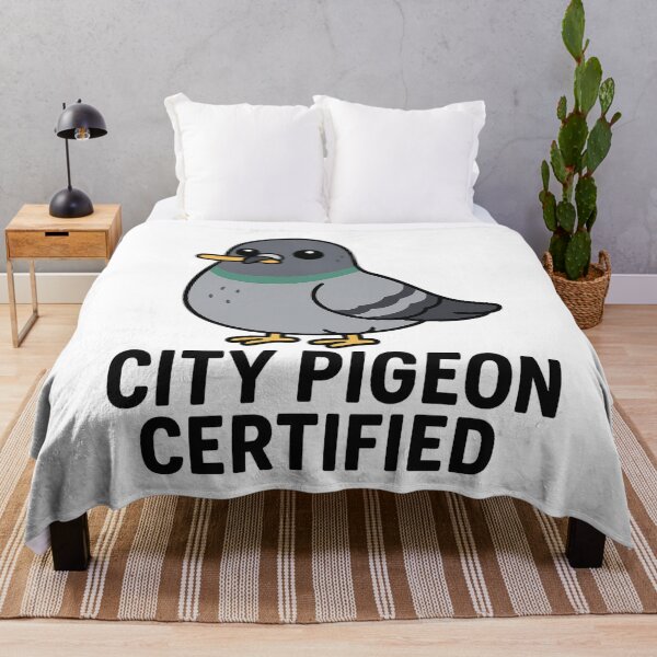 Item preview, City Pigeon Certified | Cute Pigeon Eating Fry Cartoon Sticker designed and sold by Gurjeetpixelart.