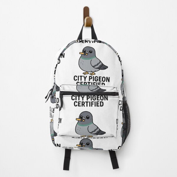 Item preview, City Pigeon Certified | Cute Pigeon Eating Fry Cartoon Sticker designed and sold by Gurjeetpixelart.