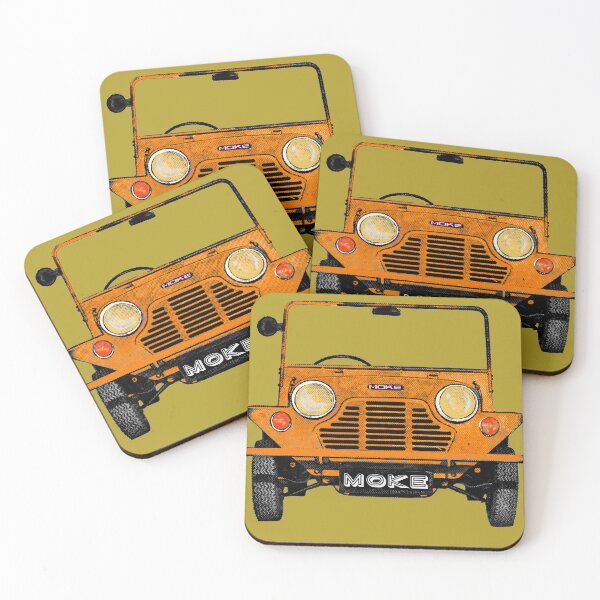 Item preview, Classic vintage Mini Moke pop art orange designed and sold by Kludoman.