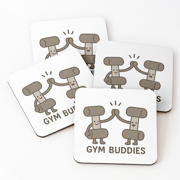 Item preview, Gym Buddies | Cute Kawaii Dumbbell Friends Fitness Sticker designed and sold by Gurjeetpixelart.