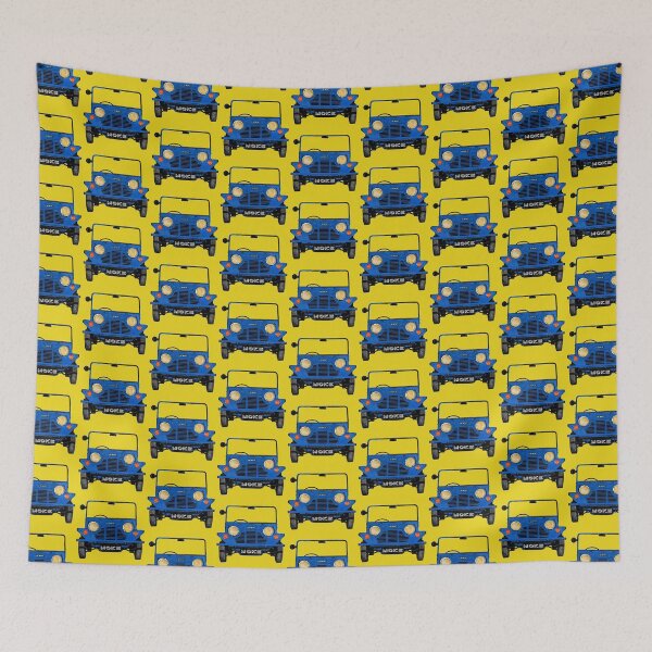 Item preview, Classic vintage Mini Moke pop art blue designed and sold by Kludoman.