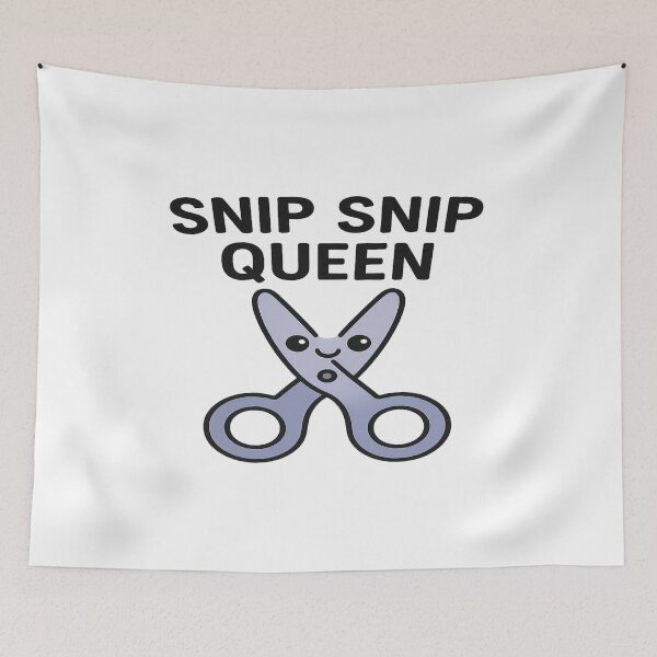 Item preview, Snip Snip Queen | Cute Hairstylist Scissors Kawaii Sticker designed and sold by Gurjeetpixelart.