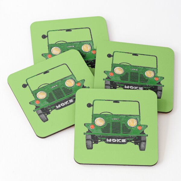 Item preview, Classic vintage Mini Moke pop art dark army green  designed and sold by Kludoman.