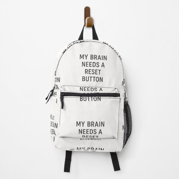 Item preview, My Brain Needs A Reset Button | Relatable Minimal Typography Sticker designed and sold by Gurjeetpixelart.