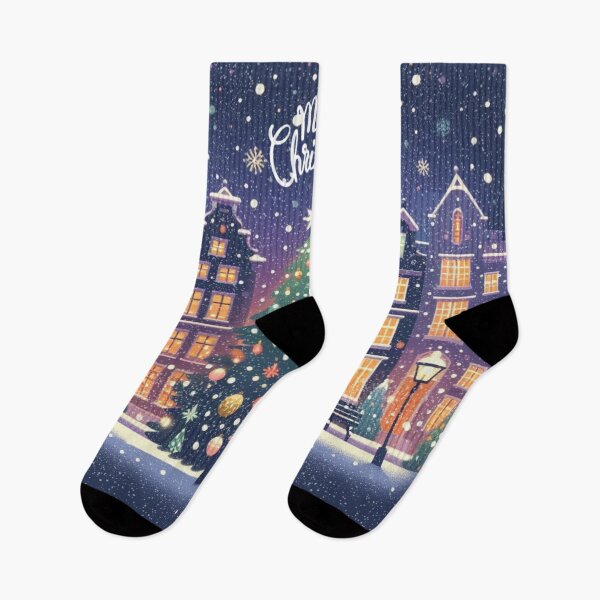 Item preview, Magical Amsterdam in the Snow – Dutch Christmas City Scene with Canals and Tree Lights designed and sold by Sugar Wisdom .