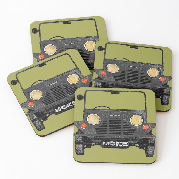 Item preview, Classic vintage Mini Moke pop art charcoal grey / black designed and sold by Kludoman.