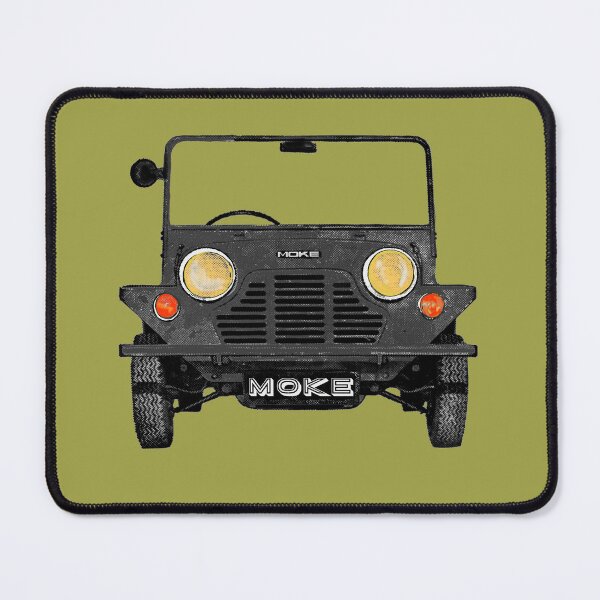 Item preview, Classic vintage Mini Moke pop art charcoal grey / black designed and sold by Kludoman.