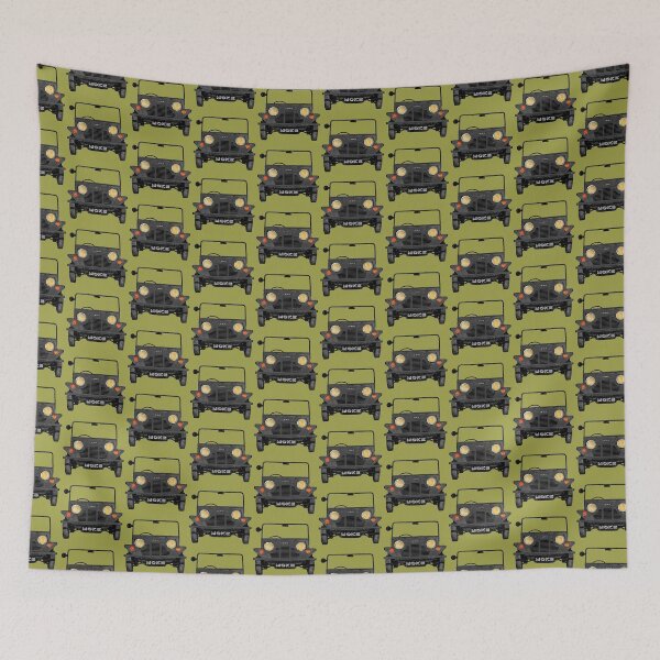 Item preview, Classic vintage Mini Moke pop art charcoal grey / black designed and sold by Kludoman.