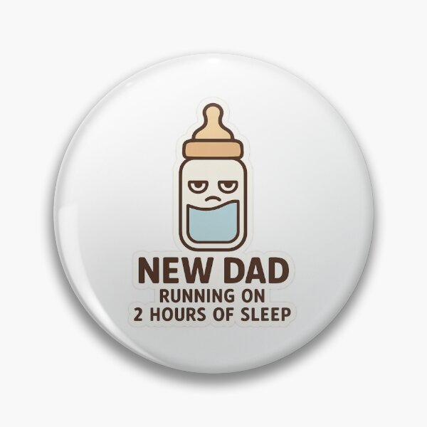 Item preview, New Dad – Running On 2 Hours Of Sleep | Funny Tired Father Sticker designed and sold by Gurjeetpixelart.
