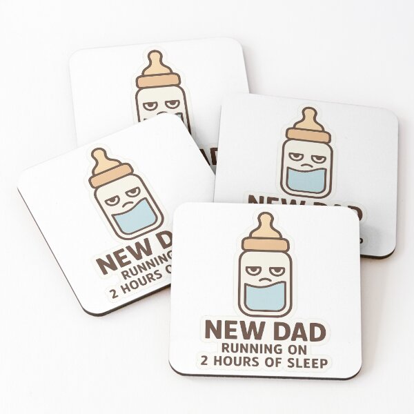 Item preview, New Dad – Running On 2 Hours Of Sleep | Funny Tired Father Sticker designed and sold by Gurjeetpixelart.