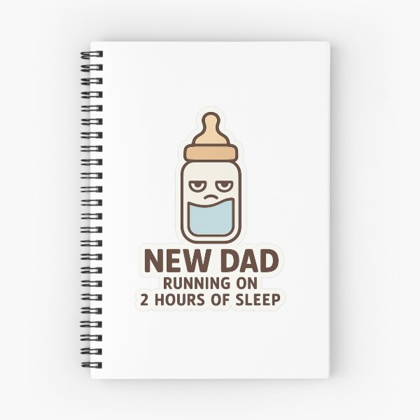 Item preview, New Dad – Running On 2 Hours Of Sleep | Funny Tired Father Sticker designed and sold by Gurjeetpixelart.