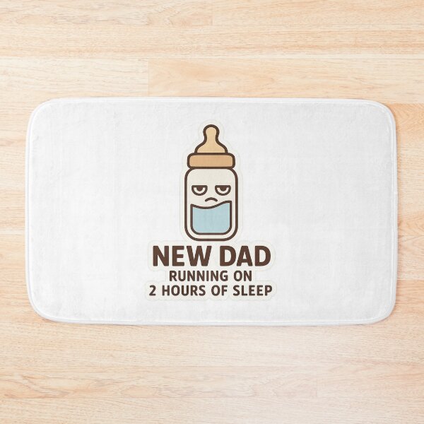 Item preview, New Dad – Running On 2 Hours Of Sleep | Funny Tired Father Sticker designed and sold by Gurjeetpixelart.
