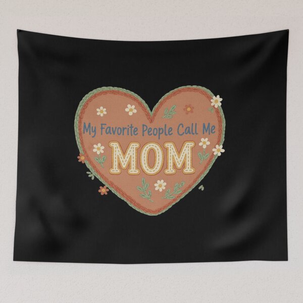 Item preview, My Favourite People Call Me Mom – Cute Family Quote Gift Design for Moms designed and sold by JustCrafted.