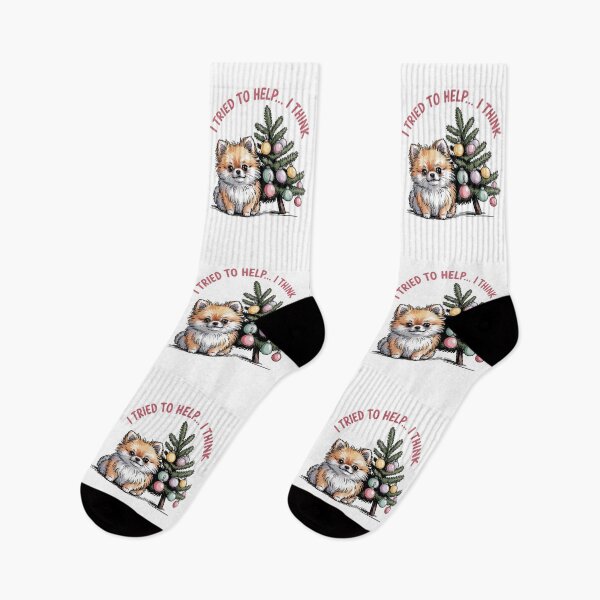 Item preview, Pomeranian Christmas – Helpful Holiday Pup designed and sold by JessArty ⭐⭐⭐⭐⭐.
