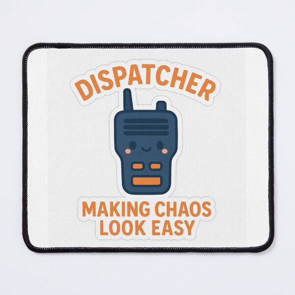 Item preview, Dispatcher – Making Chaos Look Easy | Cute Walkie-Talkie Work Sticker designed and sold by Gurjeetpixelart.