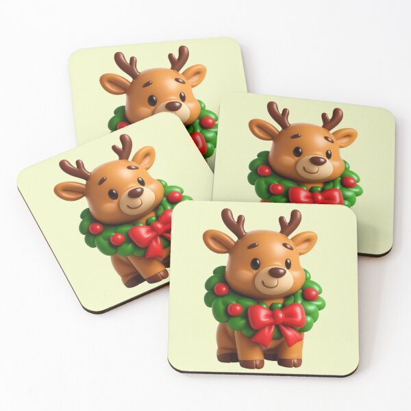 Item preview, Cute reindeer with Advent wreath designed and sold by Mauswohn.