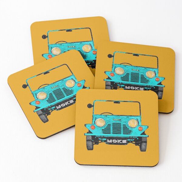 Item preview, Classic vintage Mini Moke pop art light blue / turquoise designed and sold by Kludoman.