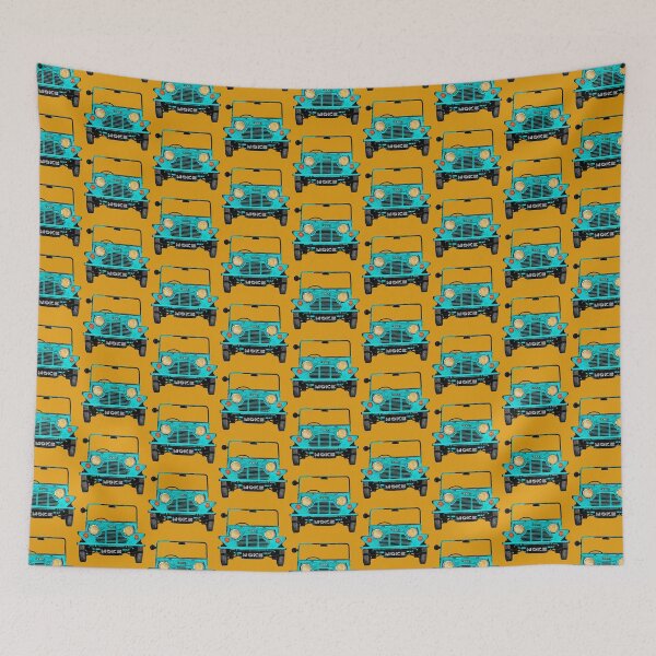 Item preview, Classic vintage Mini Moke pop art light blue / turquoise designed and sold by Kludoman.