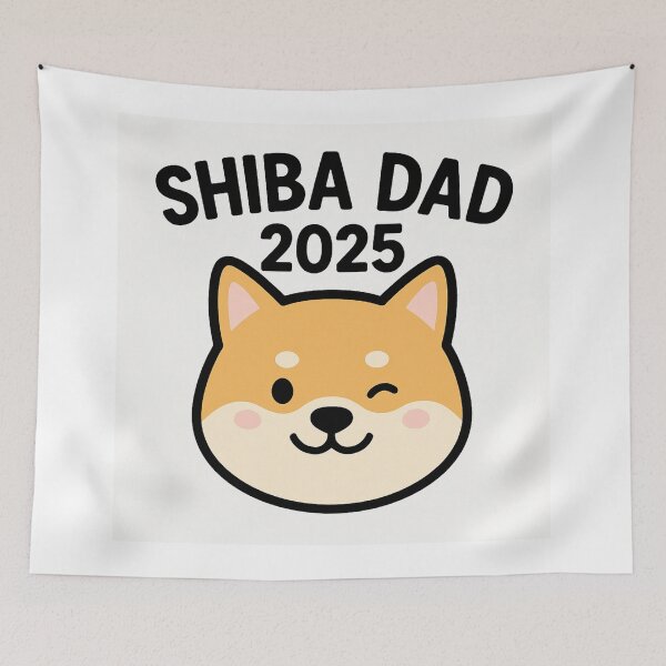 Item preview, Shiba Dad 2025 | Cute Shiba Inu Winking Dog Lover Sticker designed and sold by Gurjeetpixelart.