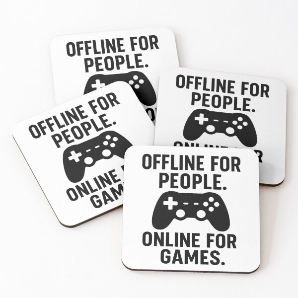 Item preview, Offline For People, Online For Games | Minimal Gamer Controller Sticker designed and sold by Gurjeetpixelart.